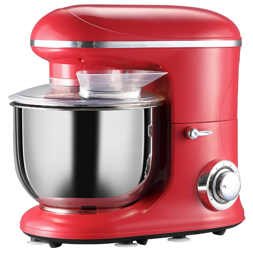 champion passe bemærkning HOMCOM Stand Mixer with 6+1P Speed 600W Tilt Head Kitchen Electric Mixer  with 6 Qt Stainless Steel Mixing Bowl Beater Dough Hook and Splash Guard  for Baking Bread Cakes and Cookies Red