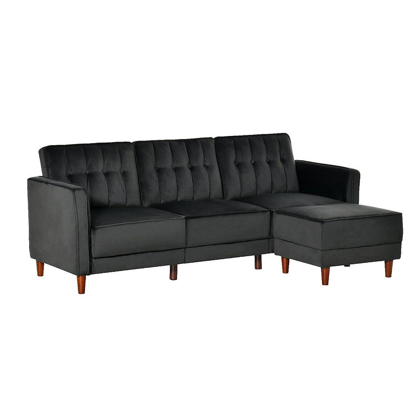 Upholstered L Shaped Sofa Bed Reversible Sectional Recliner Sofa