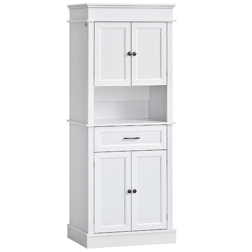 HOMCOM Grey Wooden Kids Corner Cabinet