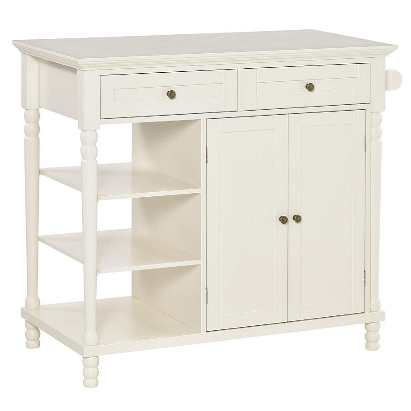 White Vintage Kitchen Island