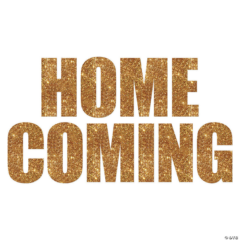 Homecoming Gold Glitter Cutouts - 10 Pc. Image