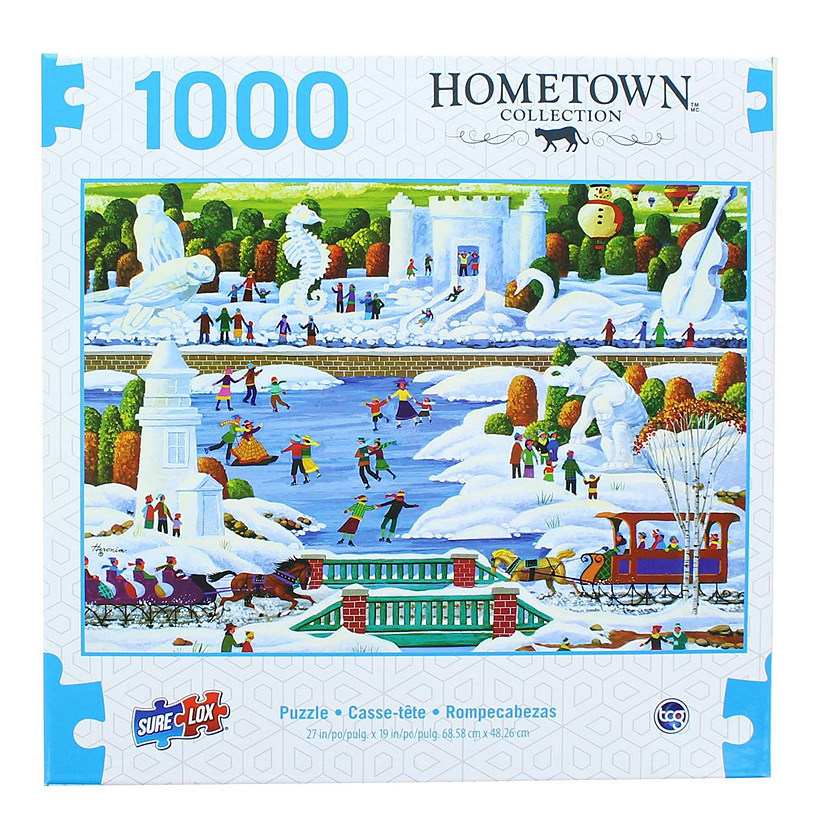 Hometown Collection 1000 Piece Jigsaw Puzzle  Wisconsin Snow Sculptures Image