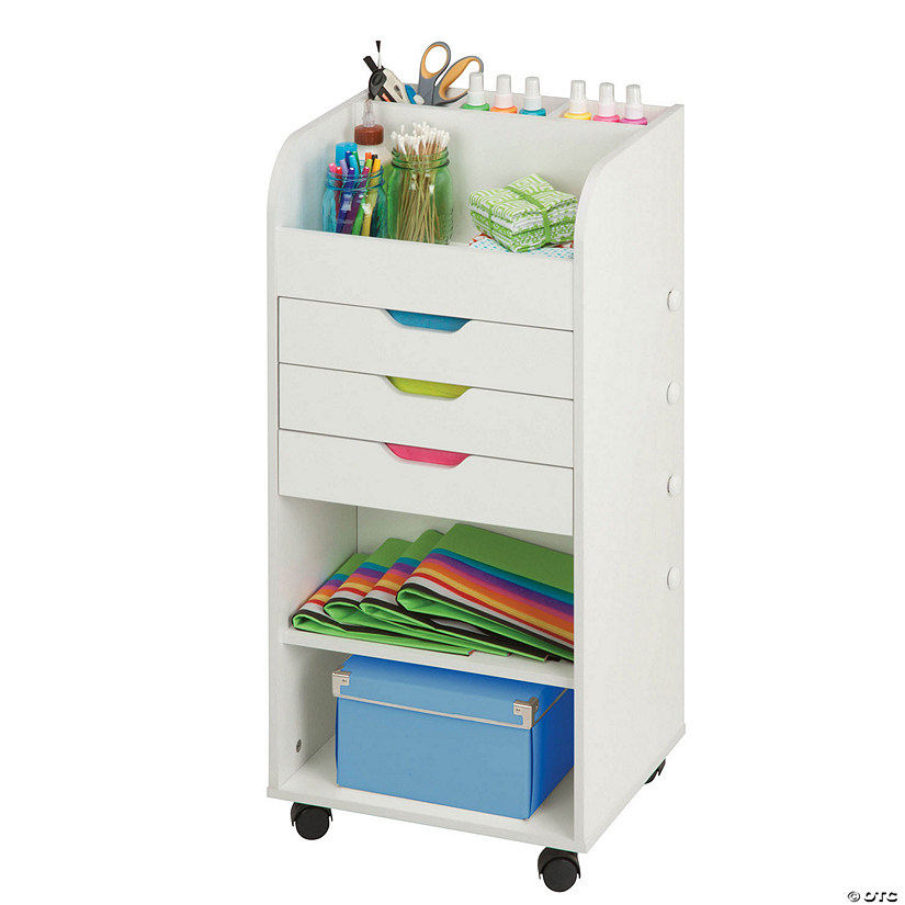 Honey Can Do 3Drawer Craft Storage Cart White Oriental Trading