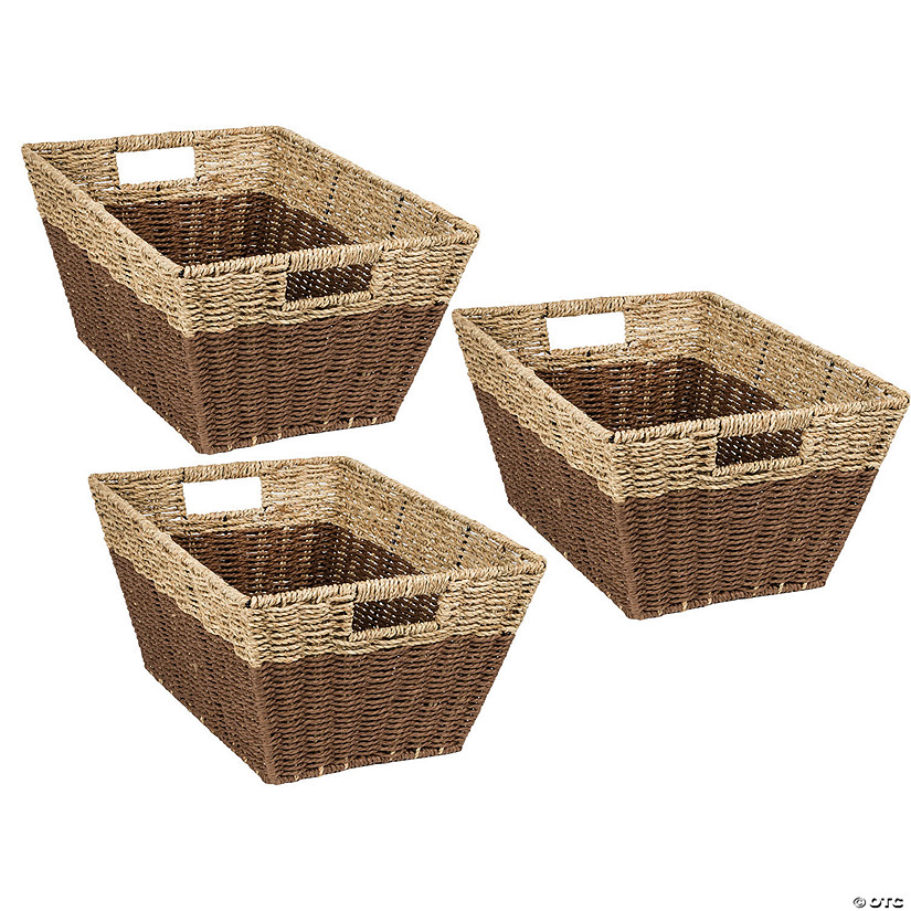 Honey Can Do 3 Piece Seagrass Baskets - Rectangle Image