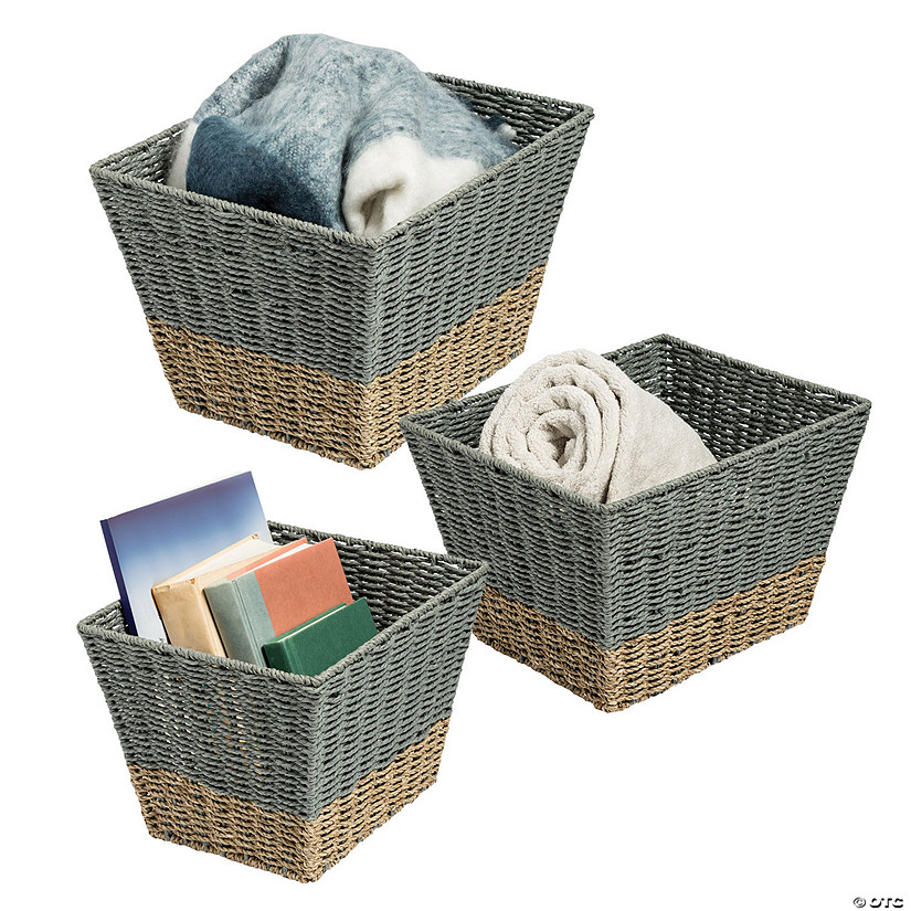 Honey Can Do 3 Piece Square Seagrass Baskets Image