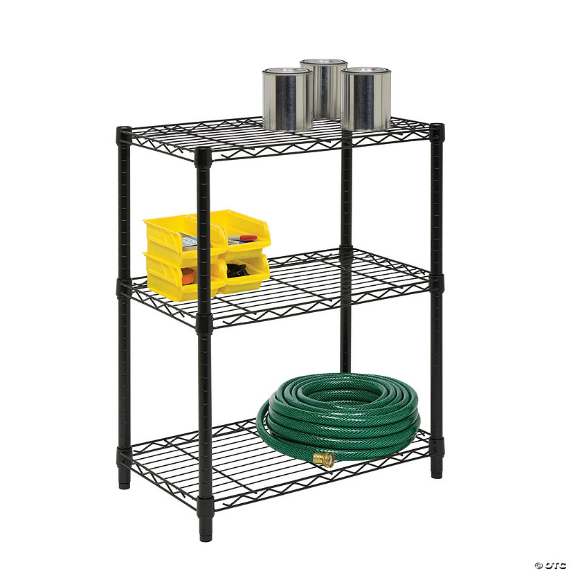 Honey Can Do 3Tier Heavy Duty Adjustable Shelving Unit Black