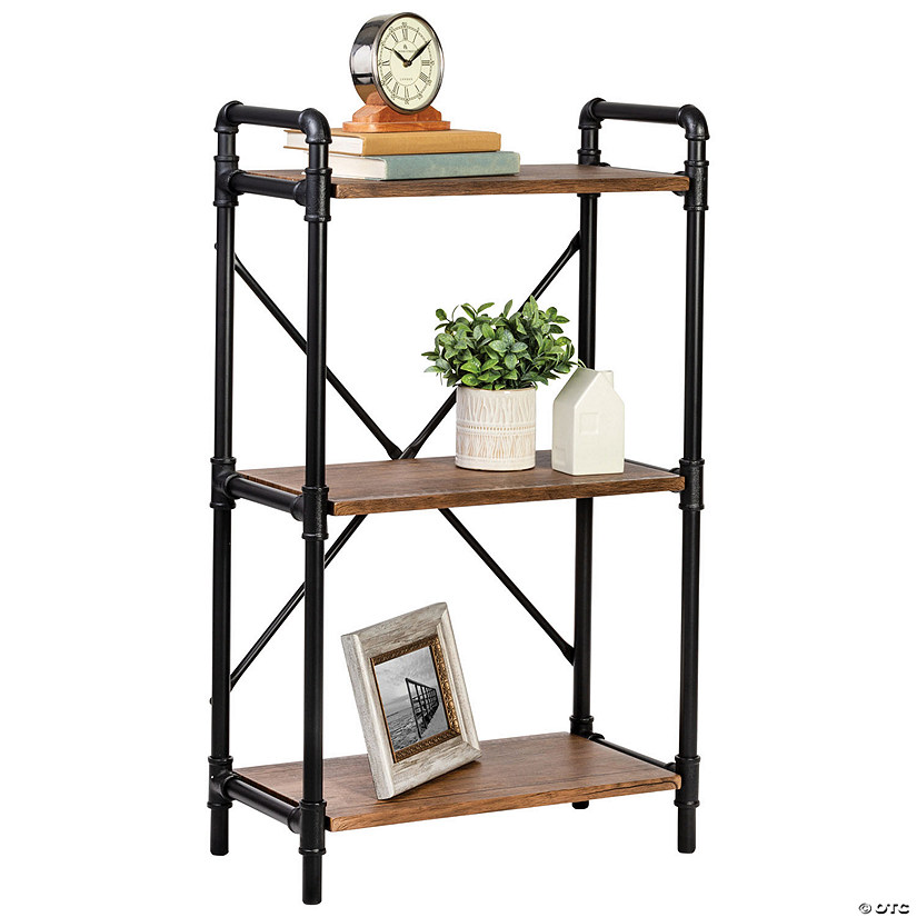 Honey Can Do 3Tier Industrial Bookshelf Black Oriental Trading