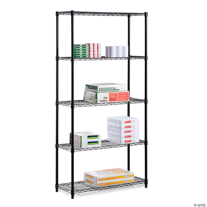 Honey Can Do 5Tier HeavyDuty Adjustable Shelving Unit Black