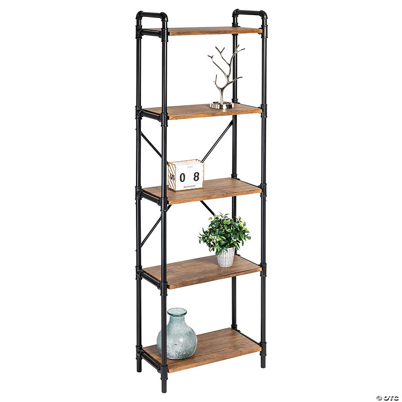 Honey Can Do 5Tier Industrial Bookshelf Black Oriental Trading