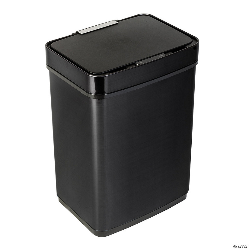 Honey-Can-Do 50L SS Sensor Trash Can, Black Image