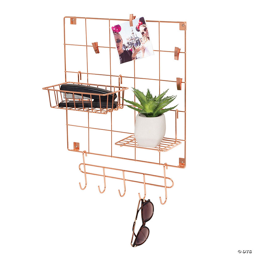 Honey Can Do 8 Piece Wall Grid Kit - Rosy Copper Image