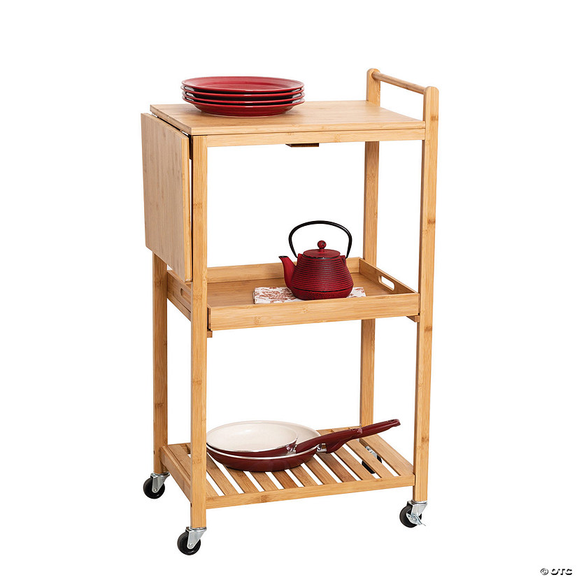 Honey Can Do Bamboo Kitchen Cart Oriental Trading