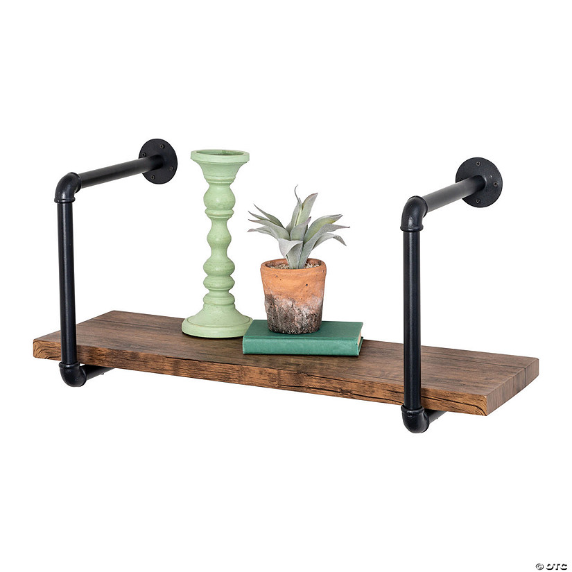 Honey Can Do Industrial Wall Shelf Black Oriental Trading