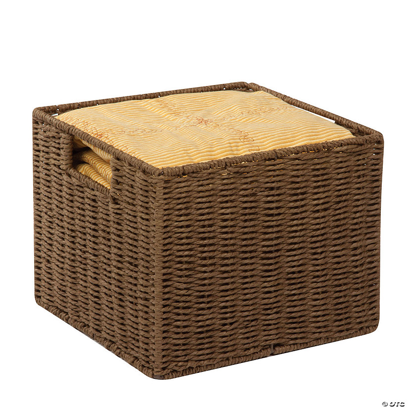 Honey Can Do Parchment Cord Crate - Brown Image