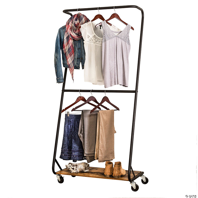HoneyCanDo Rustic ZFrame Garment Rack Oriental Trading