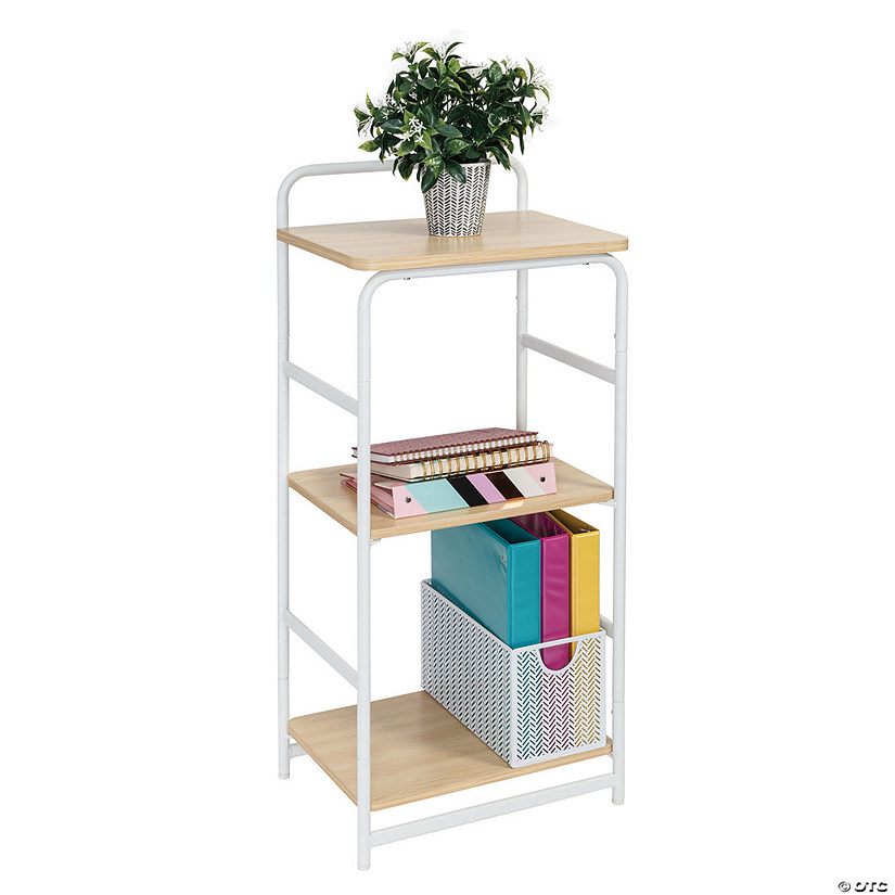 Honey-Can-Do Wood and Metal Small Shelf, 3 Tiers Image