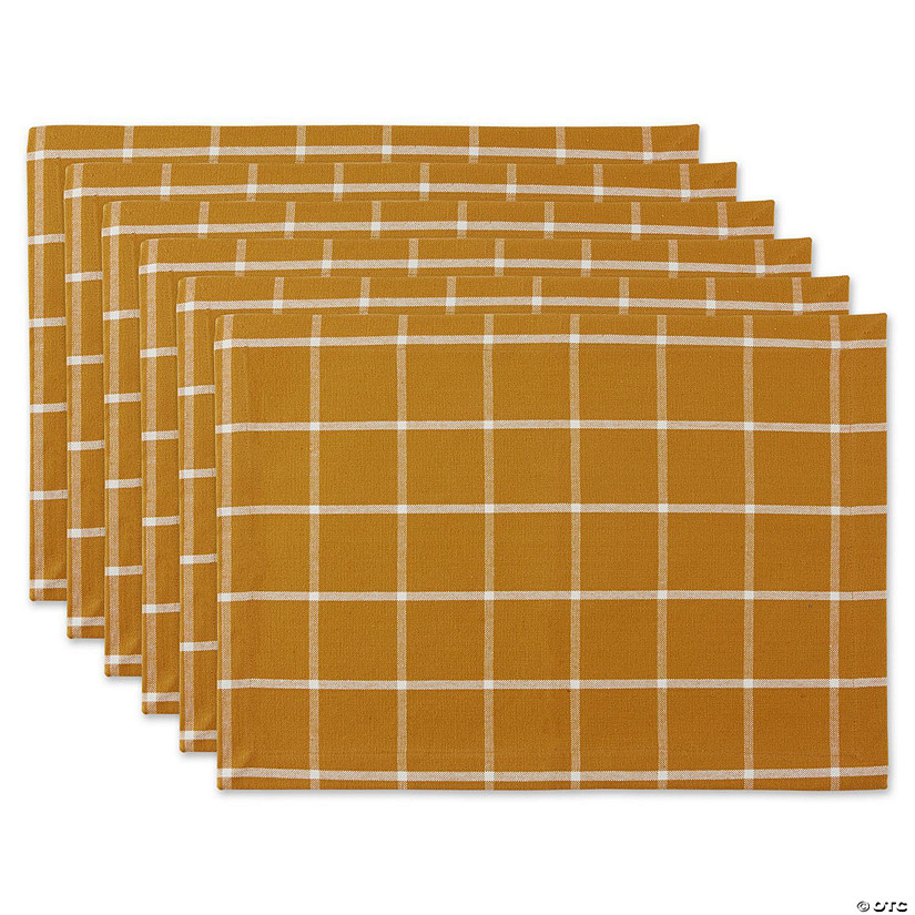 Honey Gold Check Placemat (Set Of 6) Image