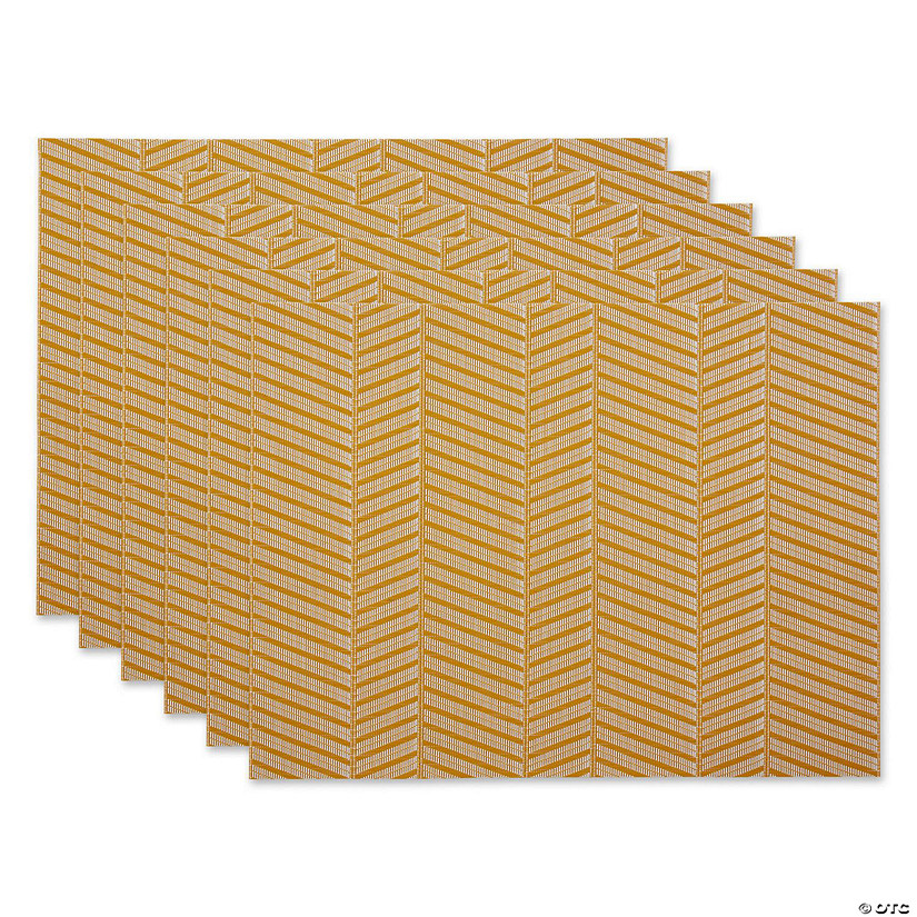 Honey Gold Textured Twill Weave Placemat 6 Piece Image
