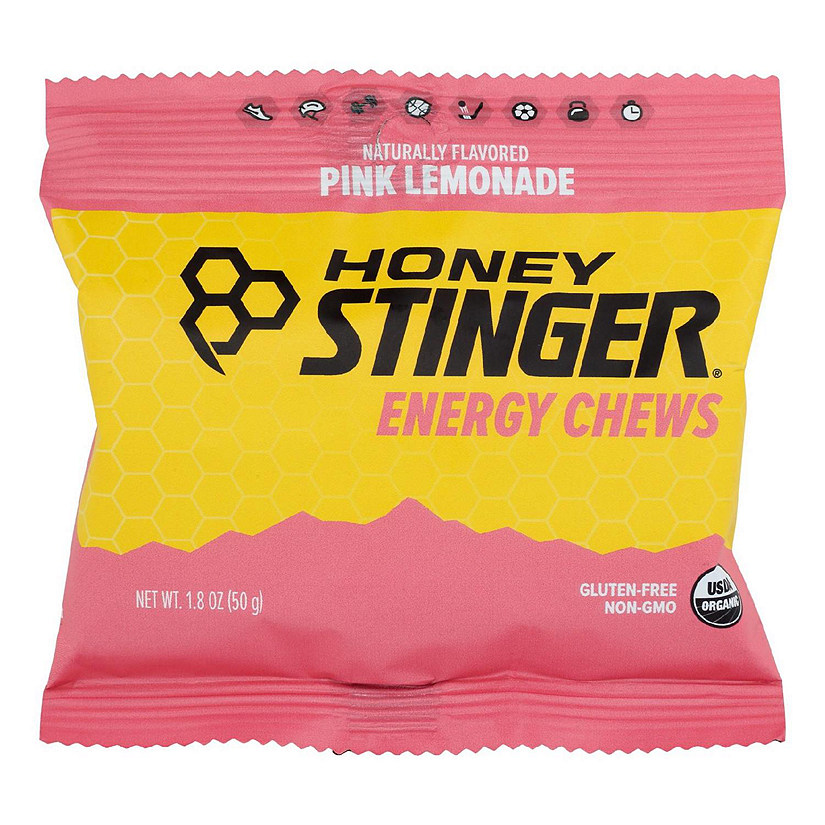 Honey Stinger Energy Chews, Pink Lemonade 1.8 oz, Pack of 12 Oriental