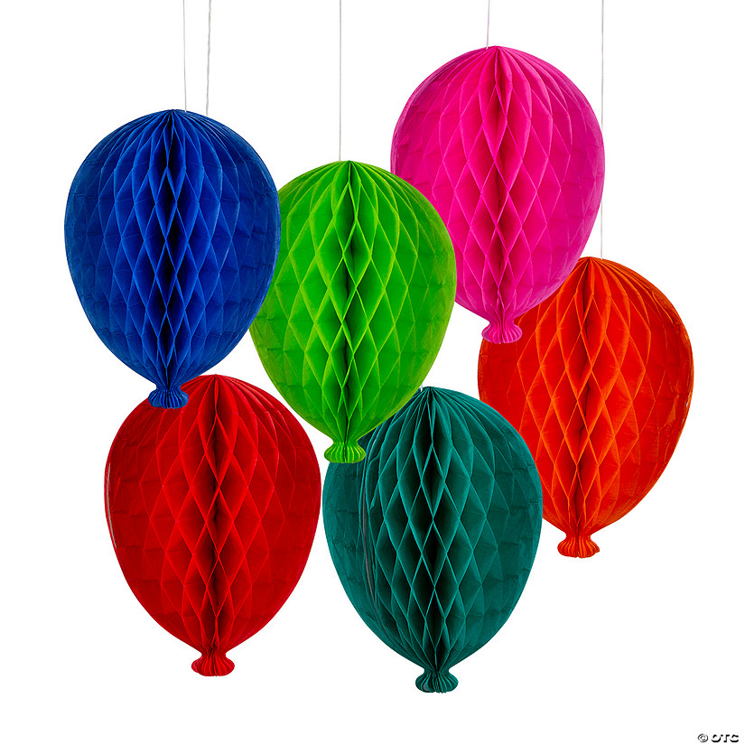 Honeycomb Hanging Balloon Decorations - 6 Pc. Image