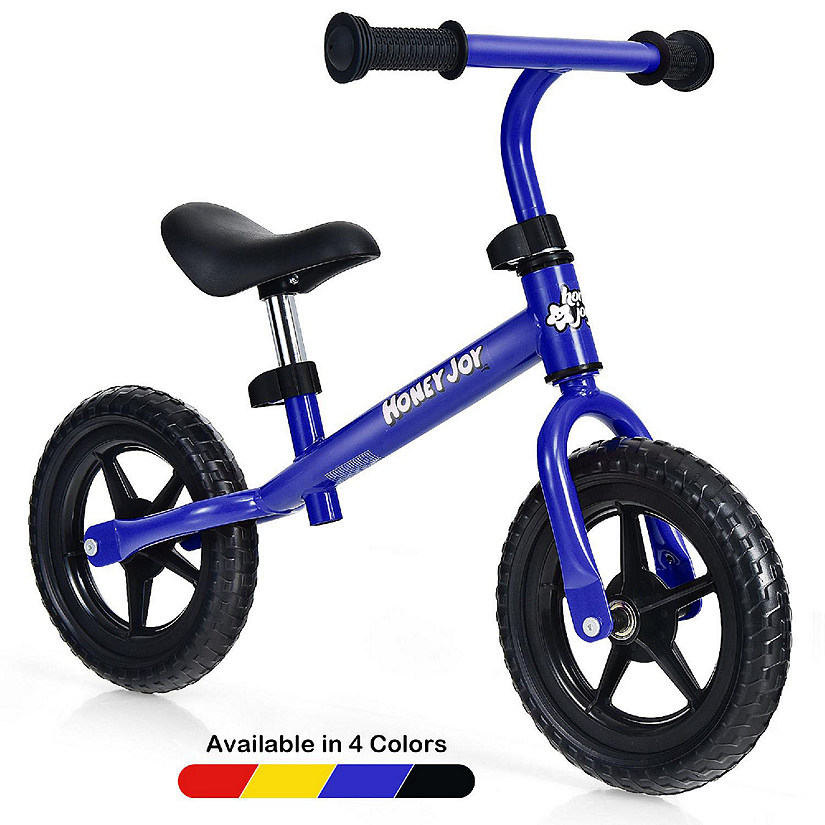 HoneyJoy Kids Balance Bike No Pedal w/ Adjustable Handlebar & Seat Blue Image