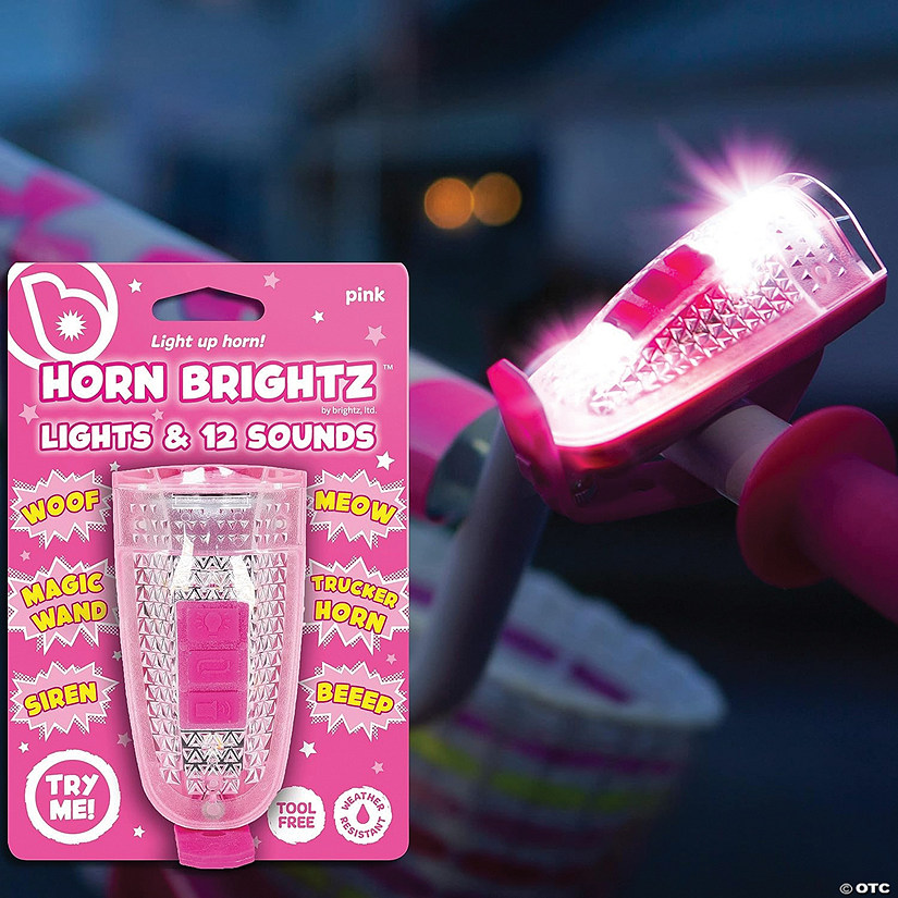 Horn Brightz Bike Lights & Multi-Sound Horn: Pink Image