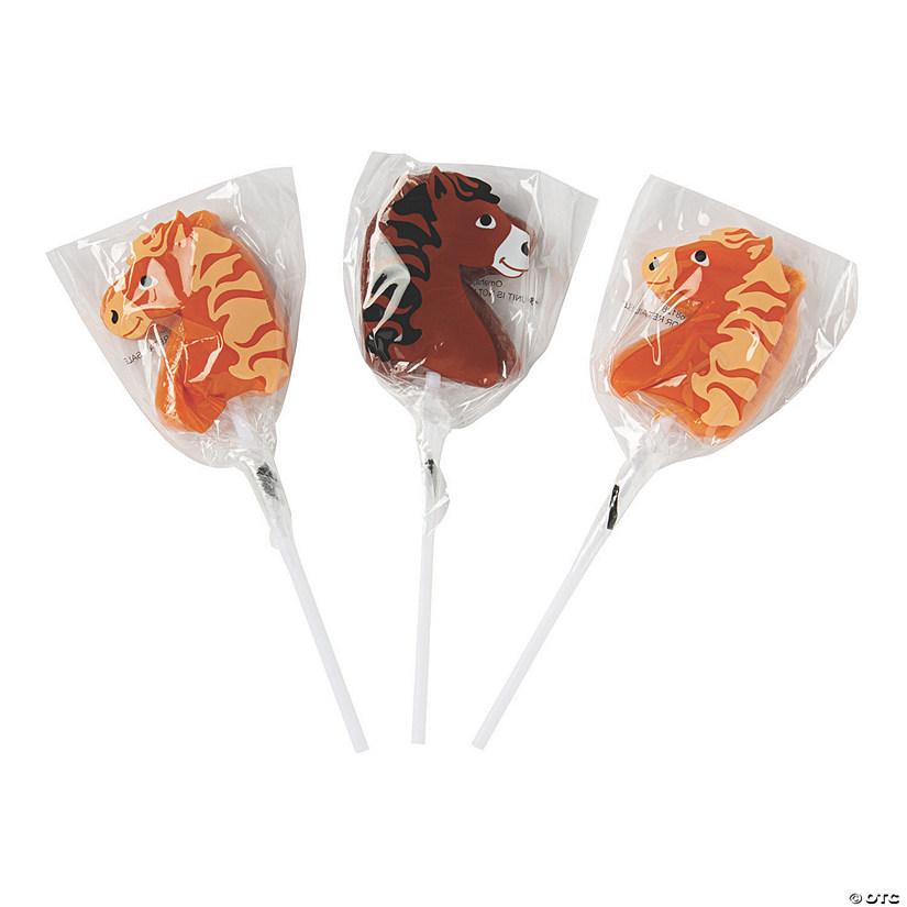 Horse-Shaped Lollipops - 12 Pc. Image