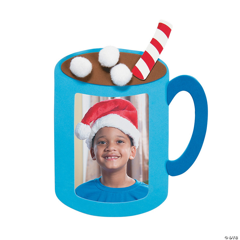 Hot Cocoa Picture Frame Magnet Craft Kit - Makes 12 Image