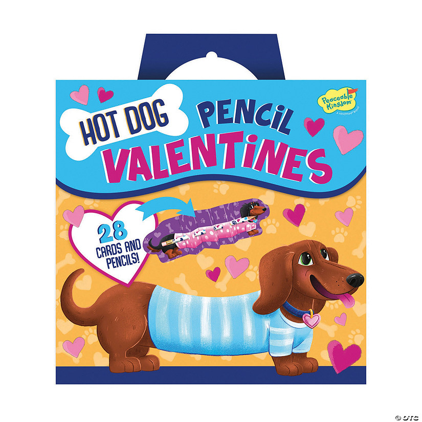 Hot Dog Pencil Valentine Pack Image