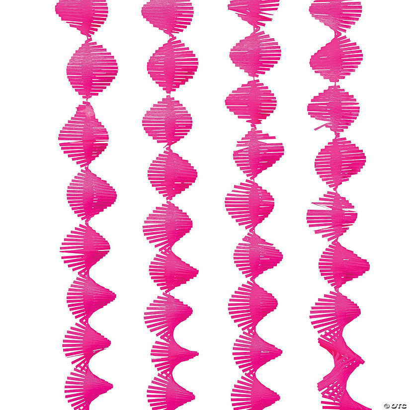 Hot Pink Fringe Paper Streamer Image