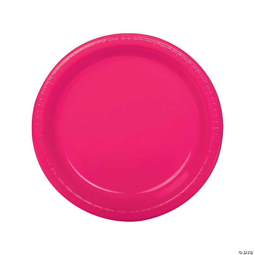 Hot Pink Plastic Dinner Plates Oriental Trading