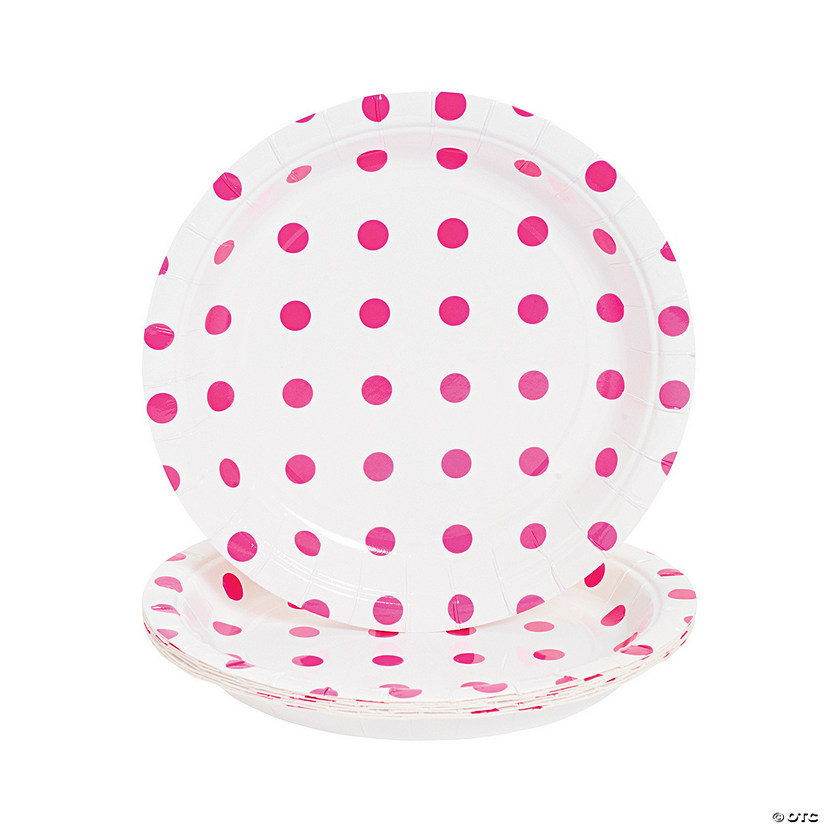 Hot Pink Polka Dot Dessert Plates Oriental Trading