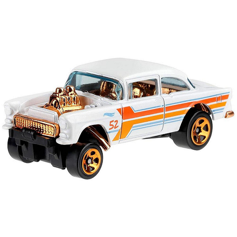 Hot Wheels 55' Chevy Belair Gasser 4/6 Pearl Chrome Series GJW50