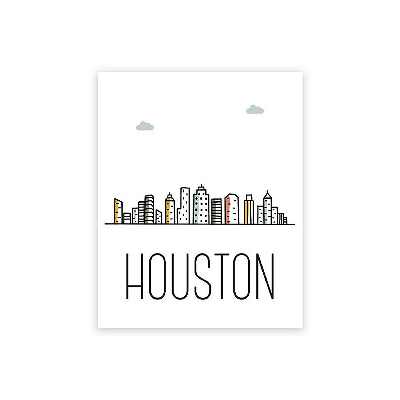 Houston Skyline Color 16x20in 1-Pack Image
