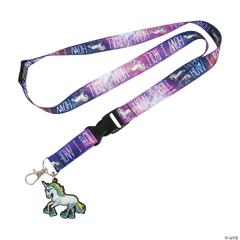 How I Roll Unicorn Lanyards with Charm Image