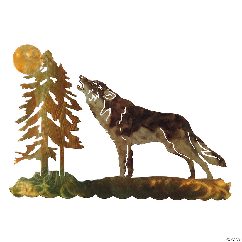 Howling wolf wall art Oriental Trading
