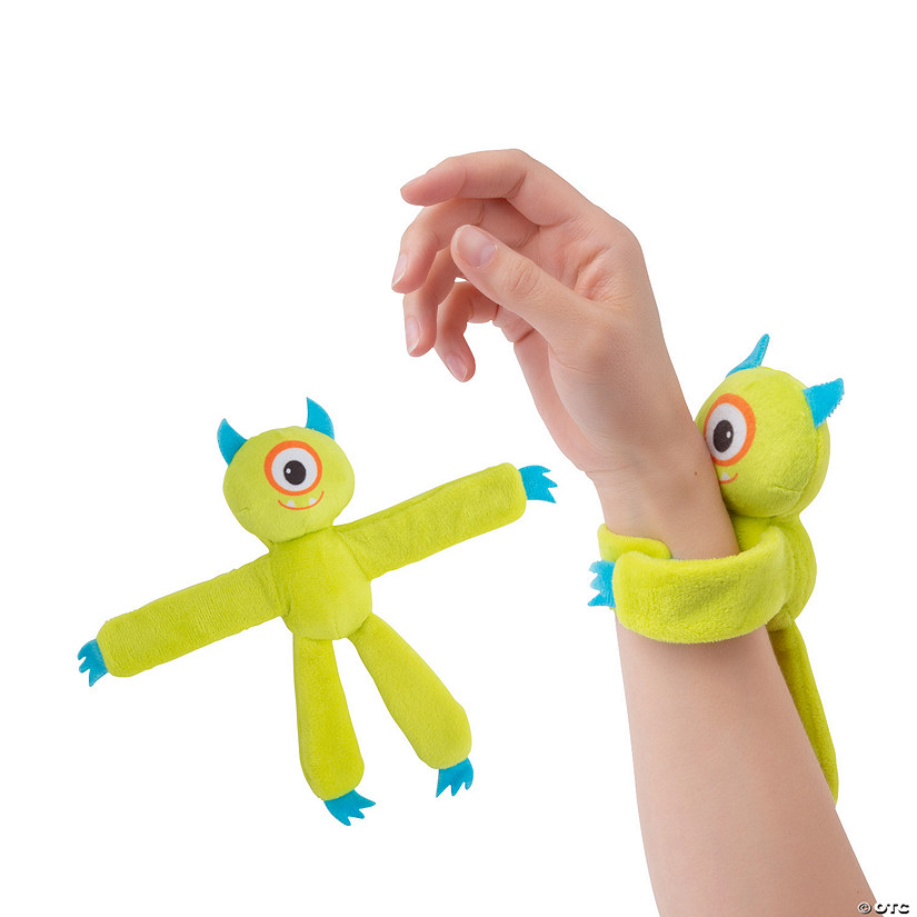Hugging Plush Fuzzy Monster Slap Bracelets - 12 Pc. Image