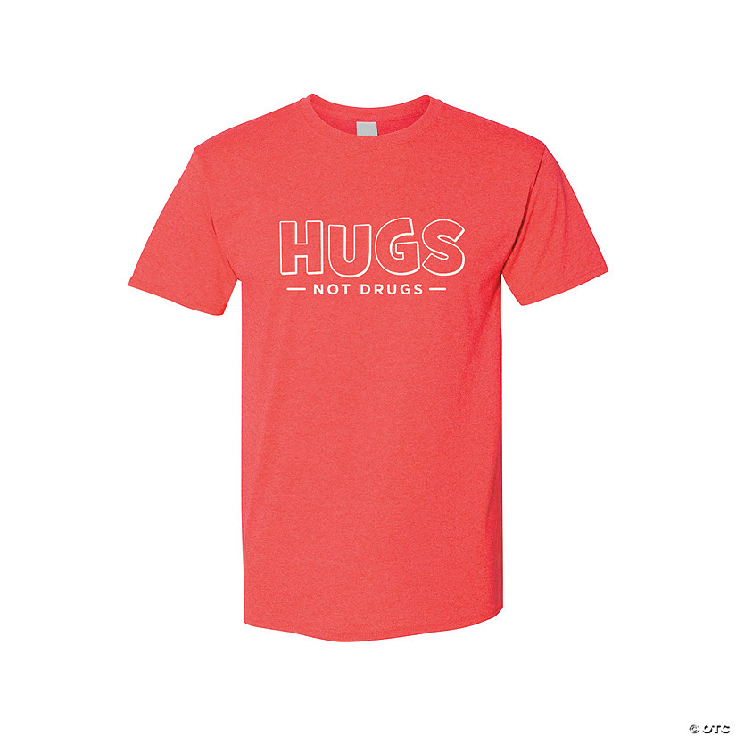 Hugs Not Drugs Adult&#8217;s T-Shirt Image