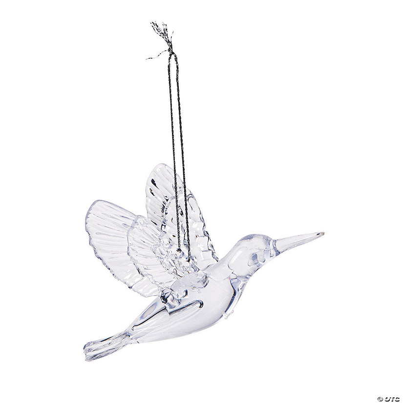 Hummingbird Clear Acrylic Christmas Ornaments - 12 Pc. Image