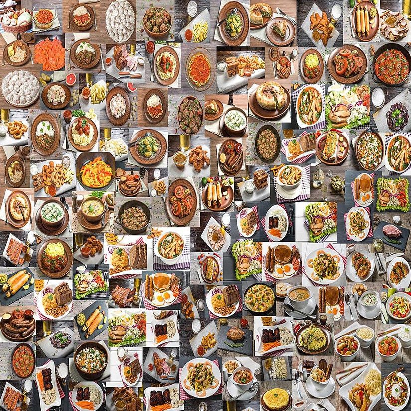 Hungry? Food Puzzle  1000 Piece Jigsaw Puzzle  Family Game Night Image