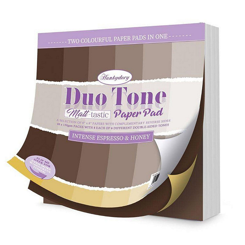 Hunkydory Crafts Duo Tone Paper Pad  Matttastic  Intense Espresso  Honey Image