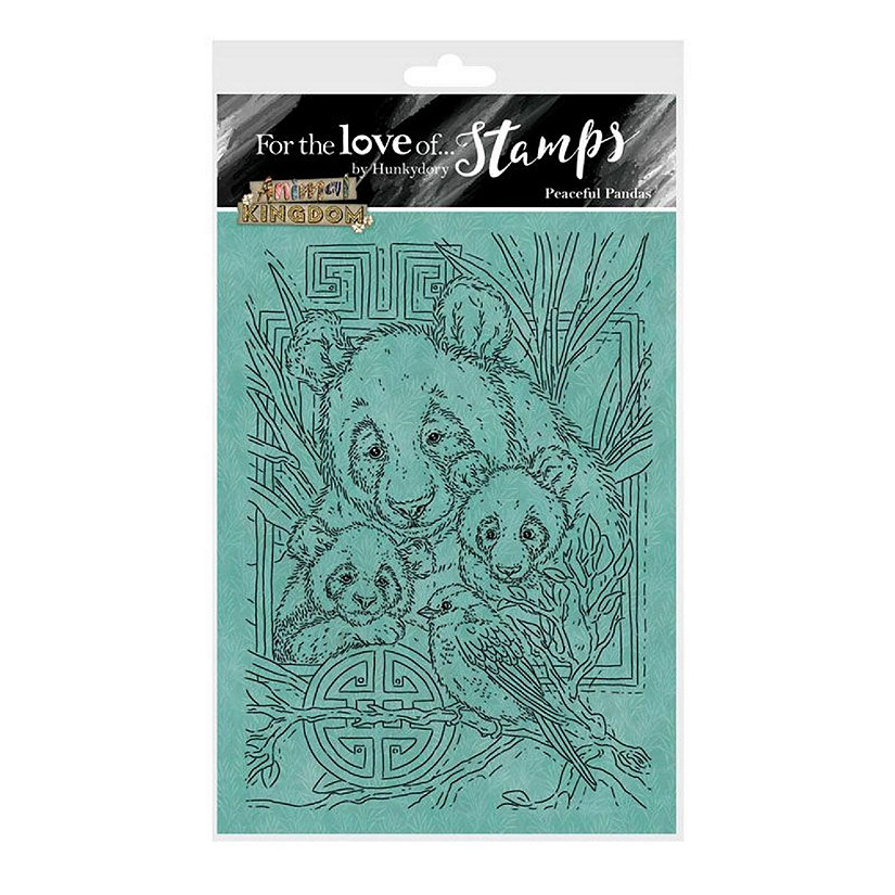 Hunkydory Crafts For the Love of Stamps  Peaceful Pandas A6 Stamp Set Image