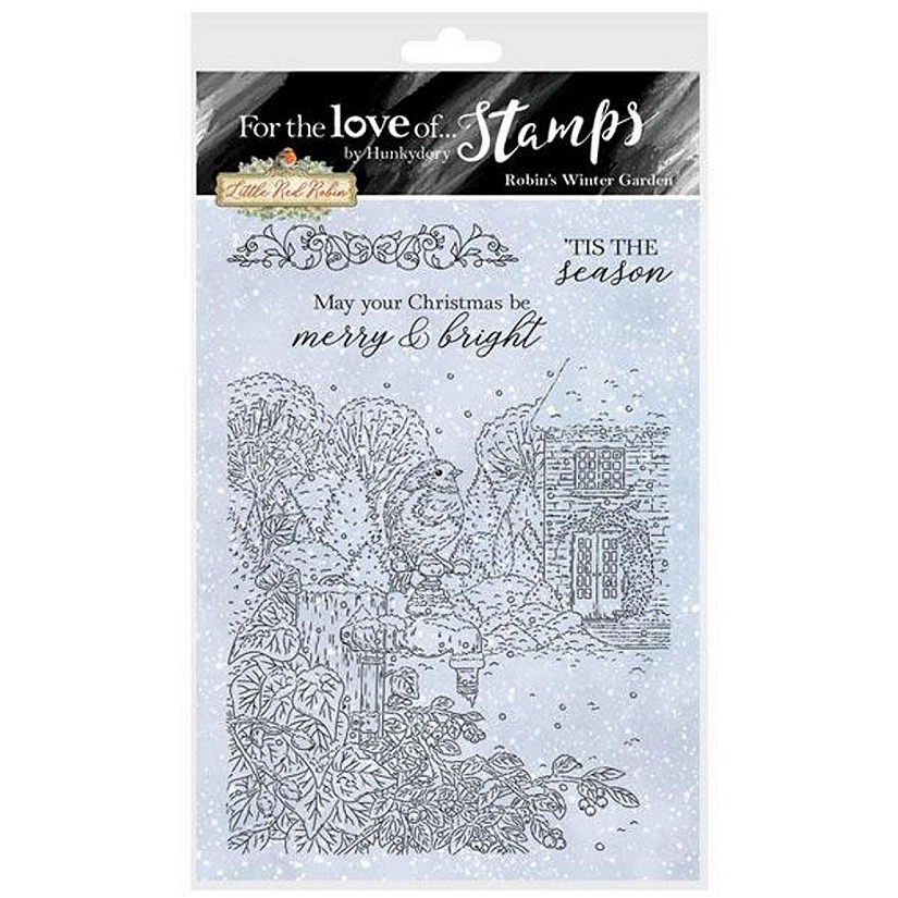 Hunkydory Crafts For The Love Of Stamps  Robin's Winter Garden A6 Stamp Set Image