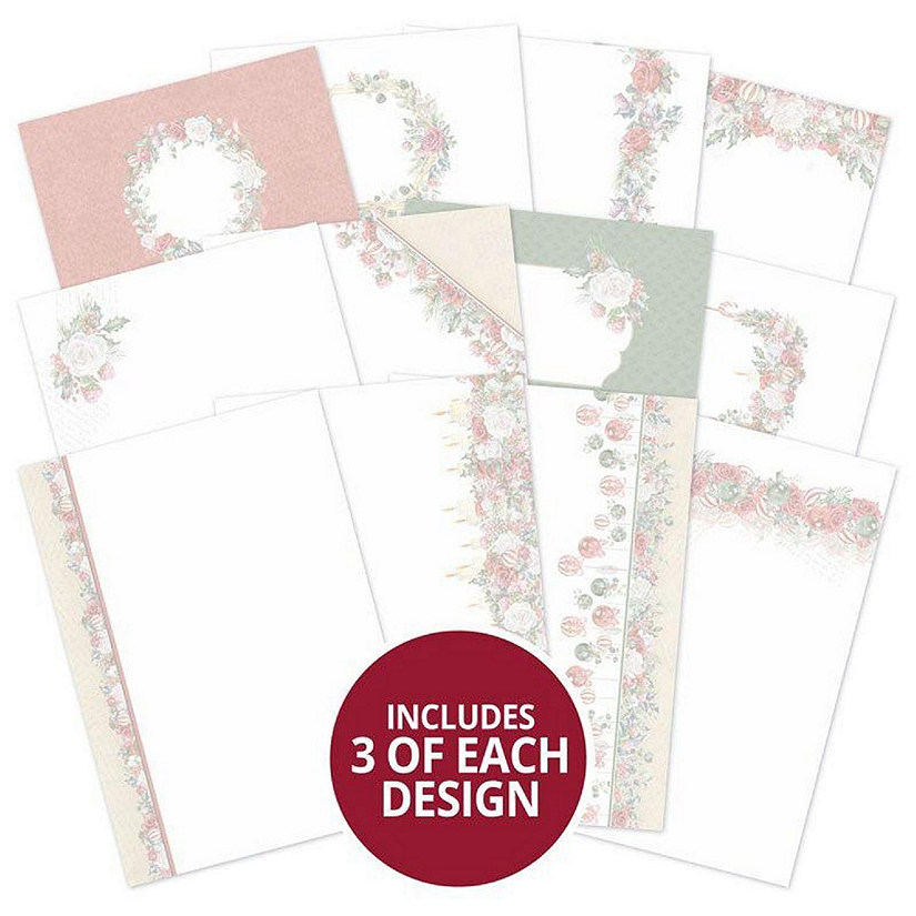 Hunkydory Crafts Forever Florals  Festive Rose Luxury Card Inserts Image