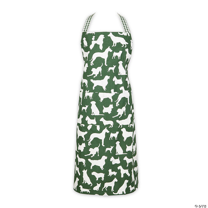 Hunter Green Dog Print Chef Apron Image