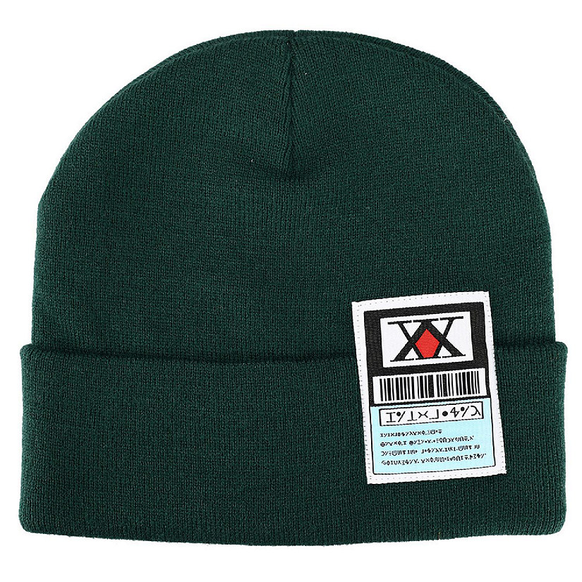Hunter X Hunter Ribbed Knitted Green Beanie Hat Image