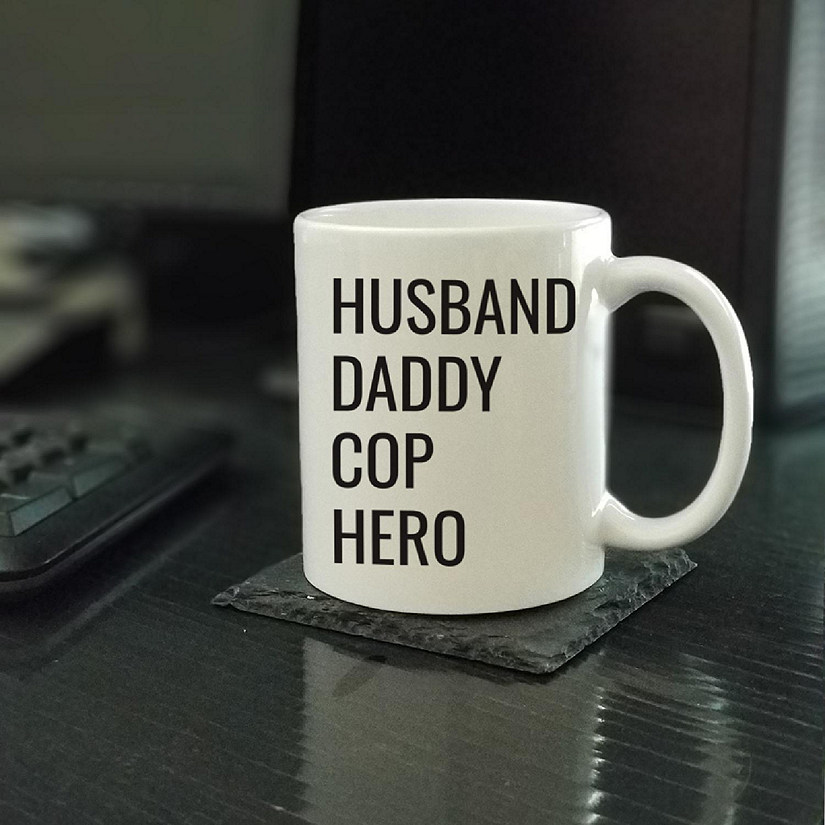 Husband Daddy Cop Hero Ceramic Mug Image