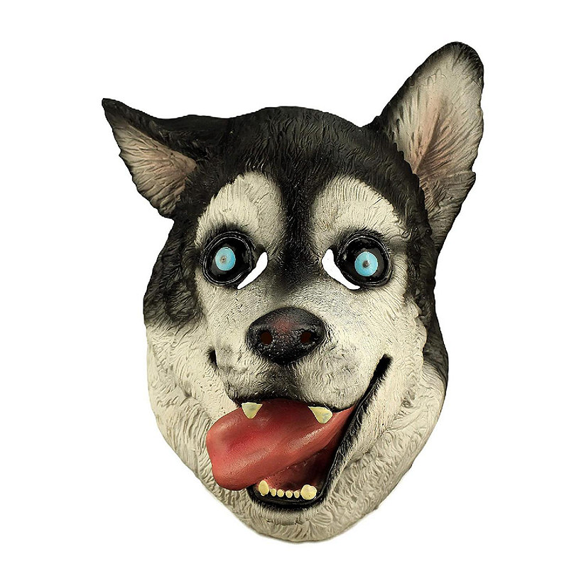 Husky Dog Adult Latex Costume Mask Image