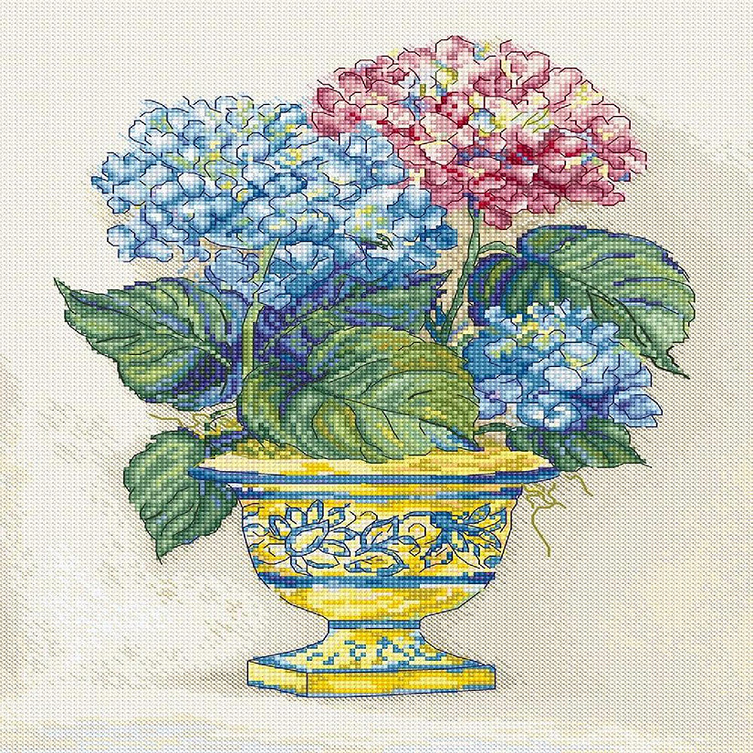 Hydrangea Blooms L8065 LetiStitch Counted Cross Stitch Kit Image