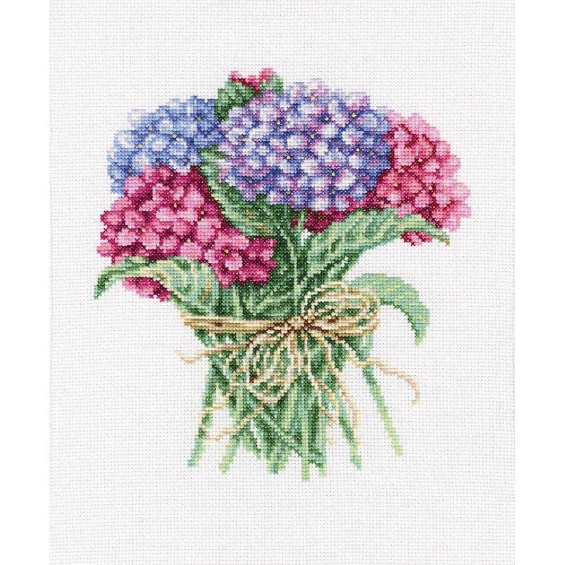 Hydrangea Bouquet M564 Counted Cross Stitch Kit | Oriental Trading